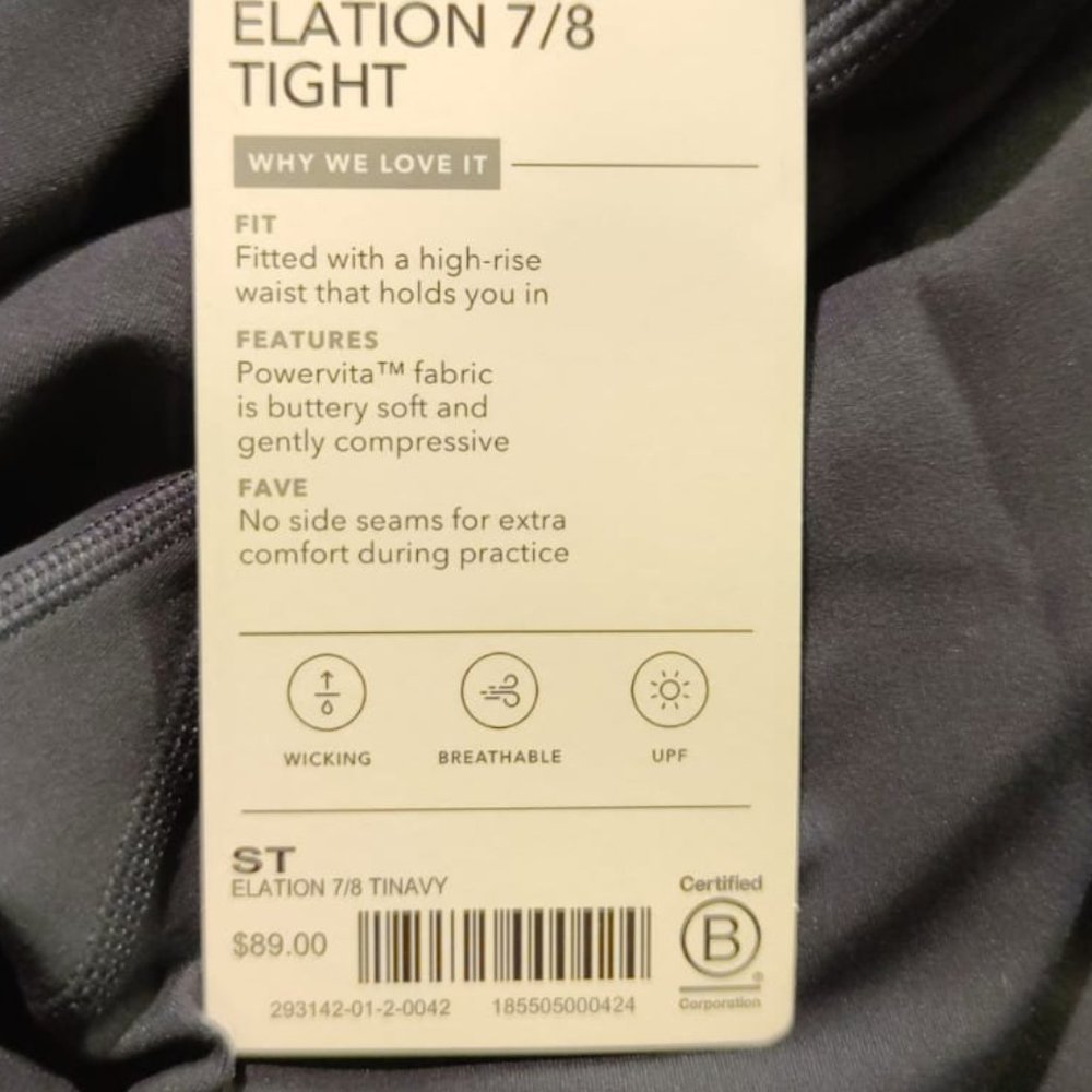 Athleta Elation 7/8 Tight // Navy - Picture 13 of 16